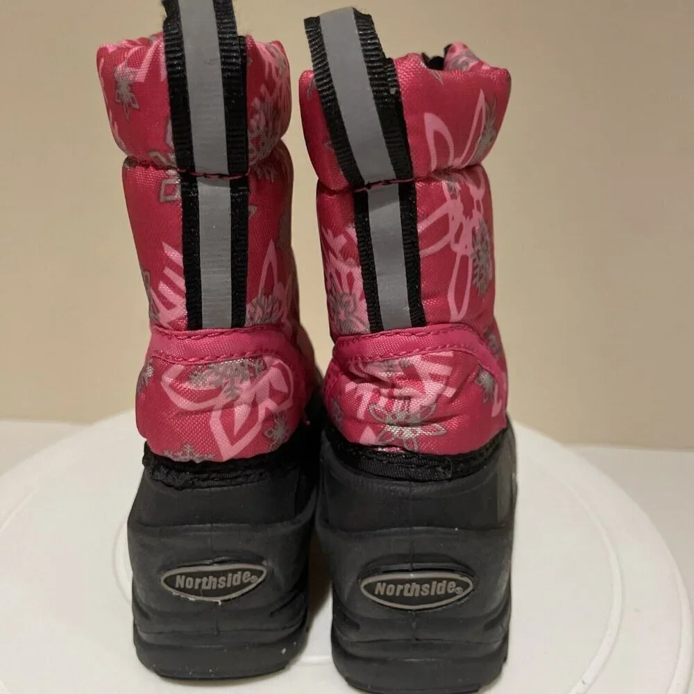 Northside Thermolite Winter Snow Boots Pink Toddler Size 6 Waterproof Zip Front